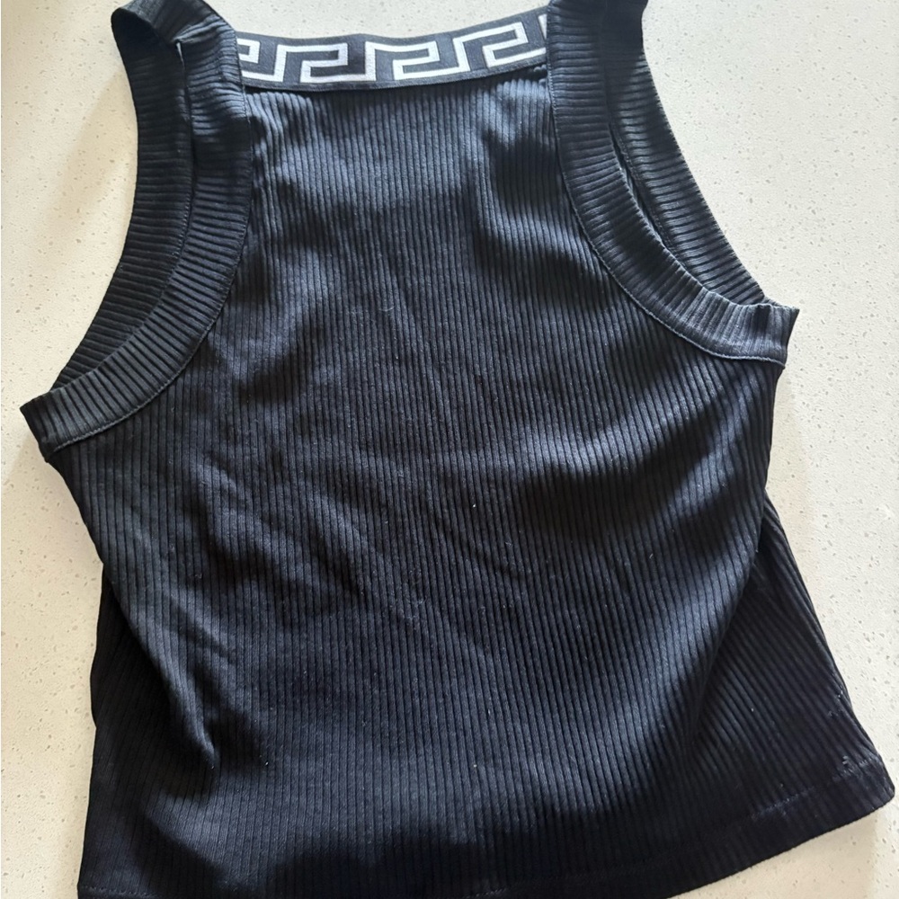Black Ribbed Tank Top - Picture 4 of 4